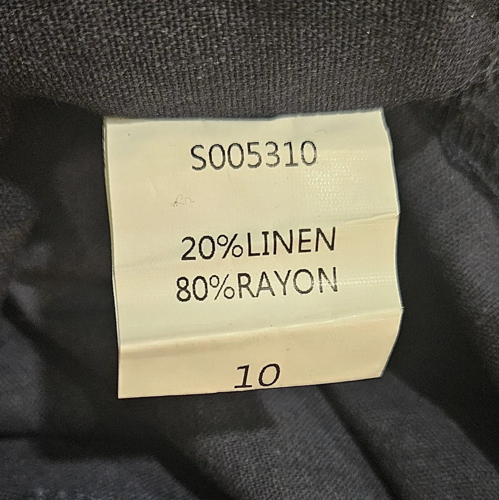 Showpo Cross Your Mind Wide Leg Linen Blend Jumpsuit Ruffles Navy Blue Size 6 - Picture 6 of 7